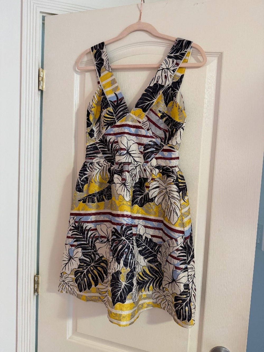 Palm print dress